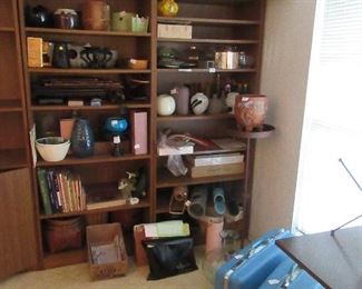 Luggage and lots of pretty vases and unusual finds