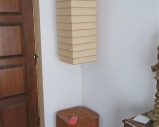 Paper hanging lamp & bamboo decorative storage box