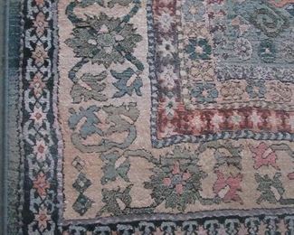 Rug in soft, cooling colors