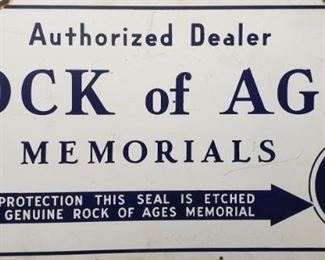 1930 Double Sided Porcelain Memorial Sign