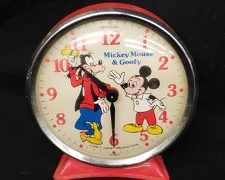 Mickey Mouse & Goofy Walt Disney Bradley Alarm Clock