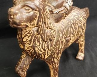 Old Cast Iron Dog Bank