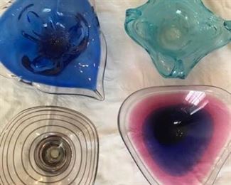 Four Art Glass Bowls