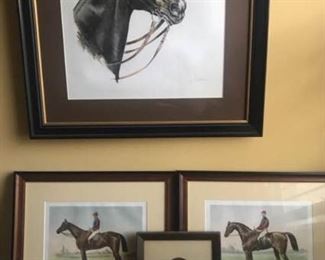 Four Equestrian Framed Prints