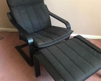 IKEA Chair and Foot Rest