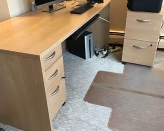 Office Desk and File Cabinets