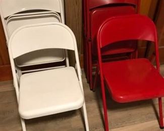 Set of Eight Metal Folding Chairs