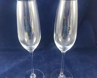Tiffany Glass Champagne Flutes