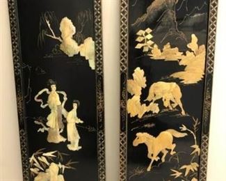 Two Asian Art Panels
