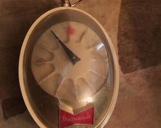 Rotating Budweiser clock