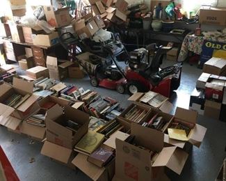 books, snow blower
