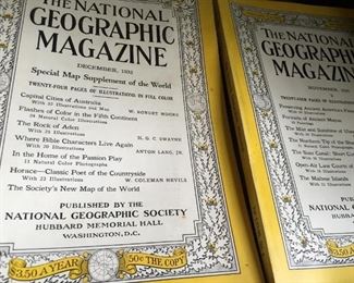NG magazines from the 1920s, 30s, 40s, 50s.  Complete years