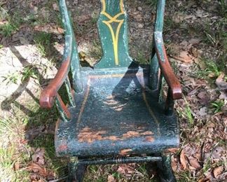 antique childs' rocker