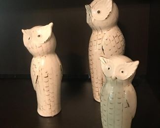 Pottery/ceramic owls