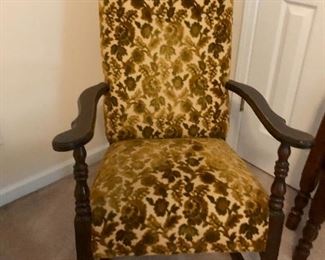 Early 20th Century upholstered rocker.  