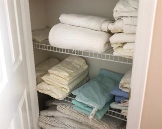 More linens - sheets, towels, blankets. 