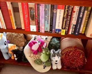 Books and stuffed animals.  Games.