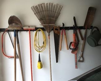 A nice selection of garden tools.