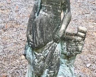 Beautiful cement garden statue. 