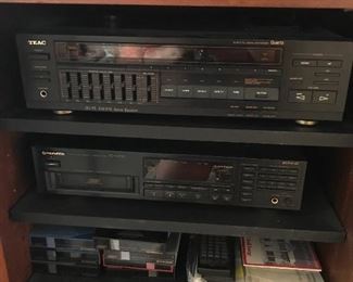 Teac Reciever, Pioneer tape deck, Kenwood Speakers