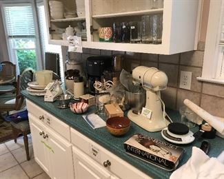 KitchenAid Mixer, CuisineArt Food Processor, Krups Coffeemaker & Krups Grinder