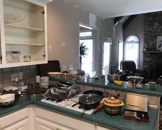 CuisineArt Cookware & lots if serving pieces!  