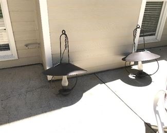 Beautiful bronze hanging lamps (previously resided in the home of Chipper Jones). 