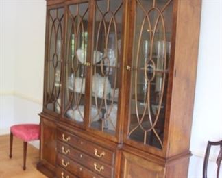 Beautiful Fancher lighted mahogany breakfront