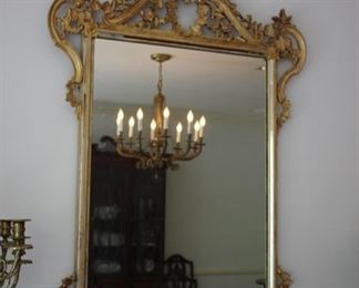 Gilt wood wall mirror