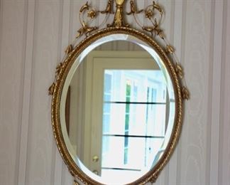 pair Adams style gilt wood mirrors