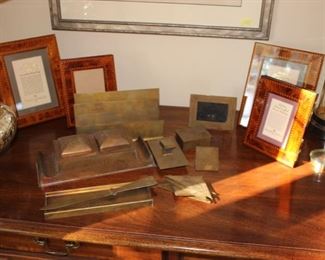 Vintage K & O (Kronheimer & Oldenbusch) brass desk set