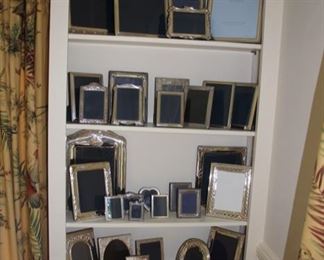 MANY sterling silver English & Italian picture frames