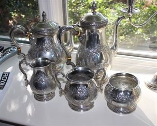 American sterling silver 5 piece coffee set