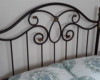 Queen metal headboard.