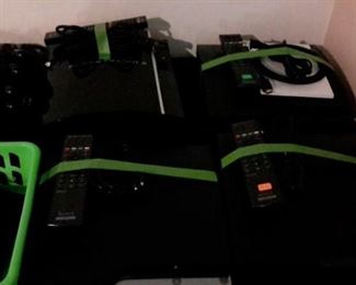 Electronics heaven!! Speakers, Playstation, Xbox, games, controllers, docks, Apple, Amazon, laptops, stereos, receivers, antennas, projectors, surge protectors, HDMI and cable, computer/gaming cameras, monitors, and MORE!!