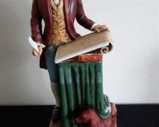 American Porcelain McCormick Distilling Company Decanters. Thomas Jefferson, with styrofoam box.