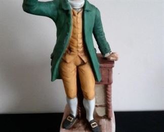 American Porcelain McCormick Distilling Company Decanters. Patrick Henry, with styrofoam box.
