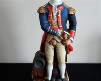 American Porcelain McCormick Distilling Company Decanters. John Paul Jones, with styrofoam box.