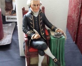 American Porcelain McCormick Distilling Company Decanters. John Hancock. With box and styrofoam packing.