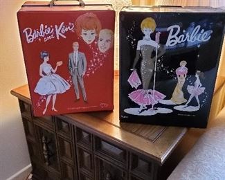 Vintage Barbie and Ken dolls.