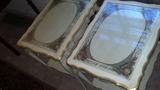 Painted Side Tables with glass top