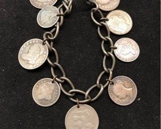 K068 Antique Coin Bracelet