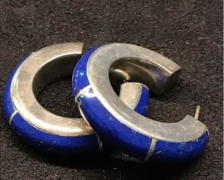 S013 Lapis  Sterling Earrings