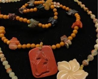 S115 Fetish Beads  Polished Stone Necklaces