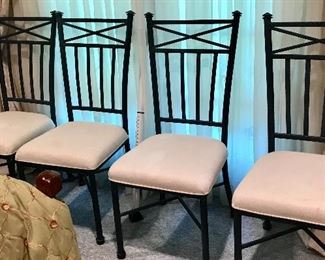 Part of a set of six metal chairs