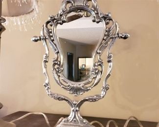 Pewter Mirror