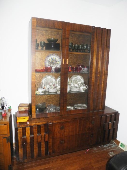 Lane Mid-Century Modern Brutalist style china cabinet  - Beautiful!