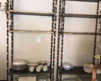 ETHAN ALLEN WROUGHT IRON SHELVES