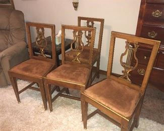 LOUIE XVI LYRE BACK CHAIRS