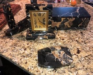 ART DECO MARBLE DRESSER SET